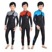 2 5mm neoprene childrens wetsuit fashion one piece front zipper warm sunscreen swimming snorkeling diving surfing suit 2022