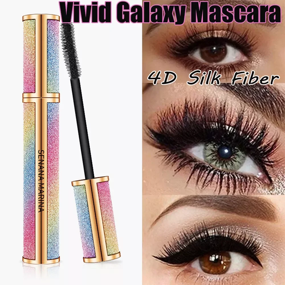 

Galaxy Mascara Eye Lashes Curling 4D Silk Fiber Lashes Thick Lengthening Waterproof Extension Makeup Cosmetics Eyeliner