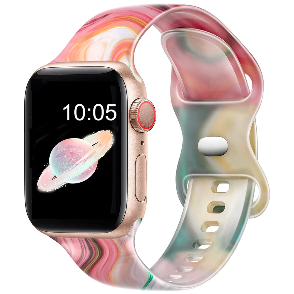 Silicone Strap For Apple Watch Band 44mm 45mm 40mm 38mm Watchband Apple Watch Bracelet Correa Iwatch Series 6 Se 5 3 7 8 Ultra