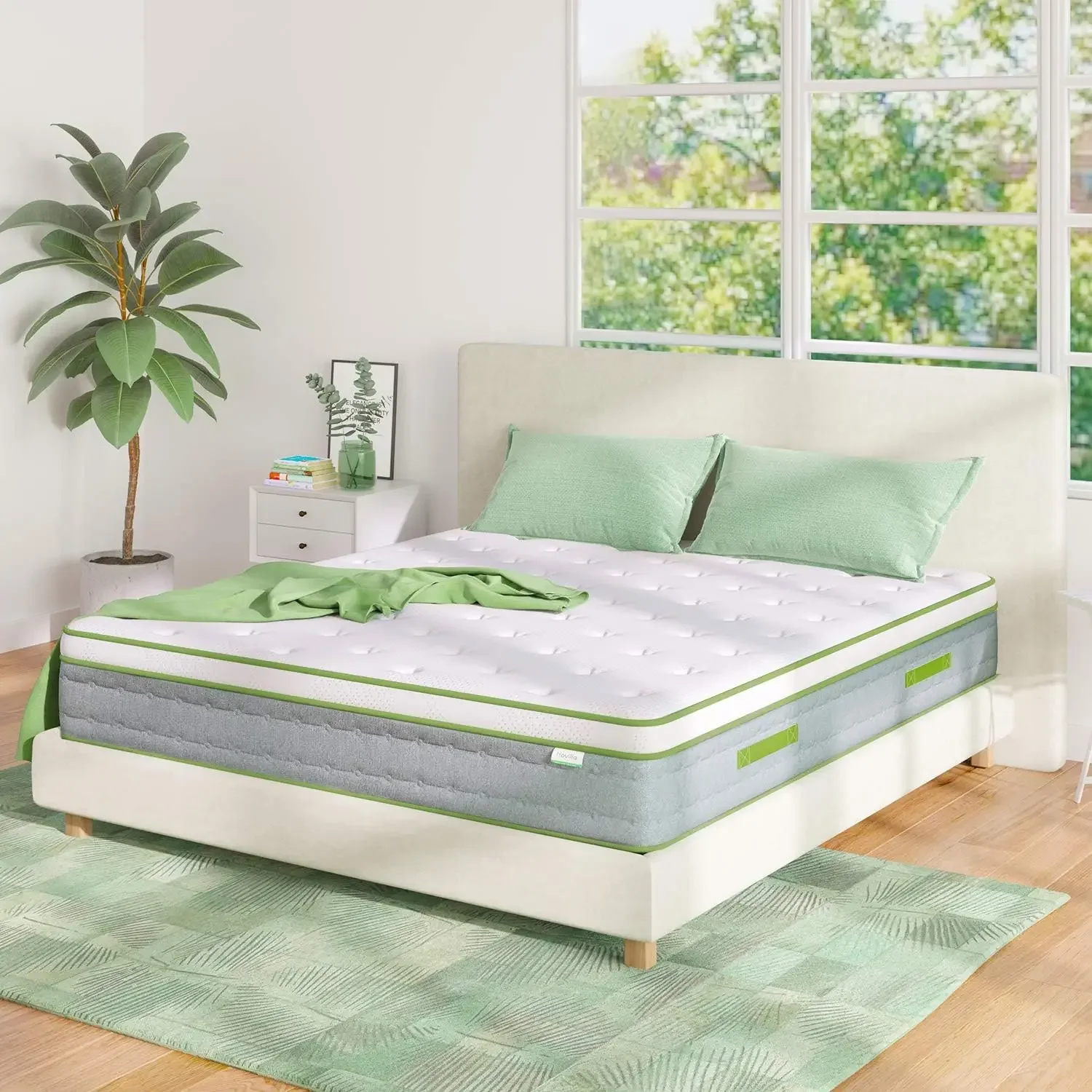 Матрас размера queen-size 10-дюймовый гибридный матрас с гелевой пеной эффектом памяти