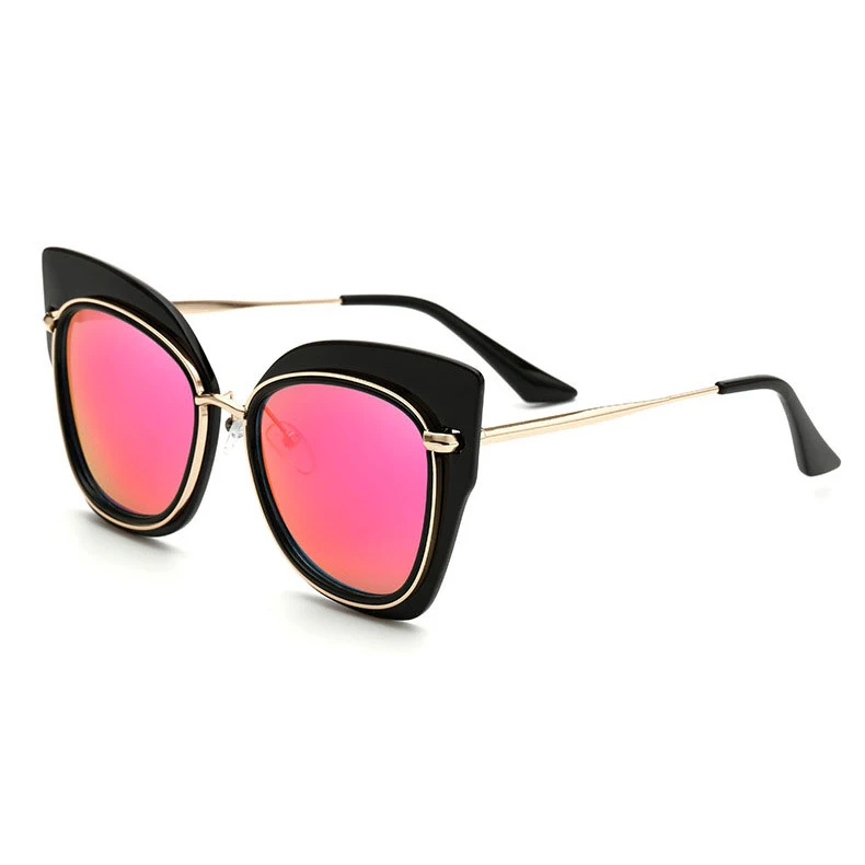Большие солнцезащитные очки кошачий глаз в стиле ретро для мужчин и женщин