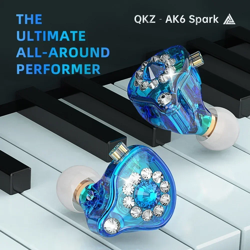 QKZ AK6 Spark Наушники-вкладыши Кабель 2 5 м для мобильного монитора потокового вещания