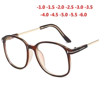 1 0 1 5 2 0 to 6 0 oval finished myopia glasses women men retro literary short sighted prescriptieye eyeglasses tea frame