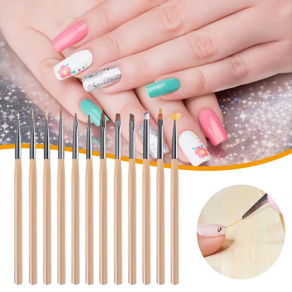 

Практичная ручка для рисования и дизайна ногтей, Стойкая подводка для дизайна ногтей, инструменты для маникюра разных стилей