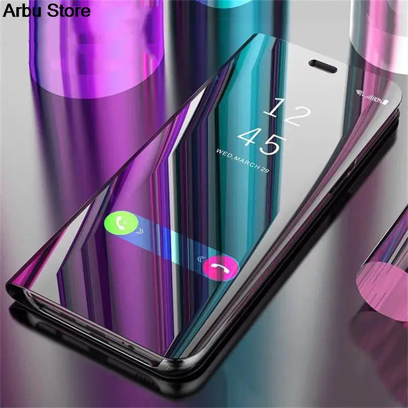 

Зеркальный умный чехол для Samsung Galaxy A20E, кожаный чехол-книжка для Samsung A20E, зеркальный чехол для телефона