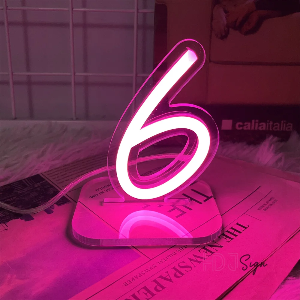 

Неоновые свадебные номера HDJSIGN