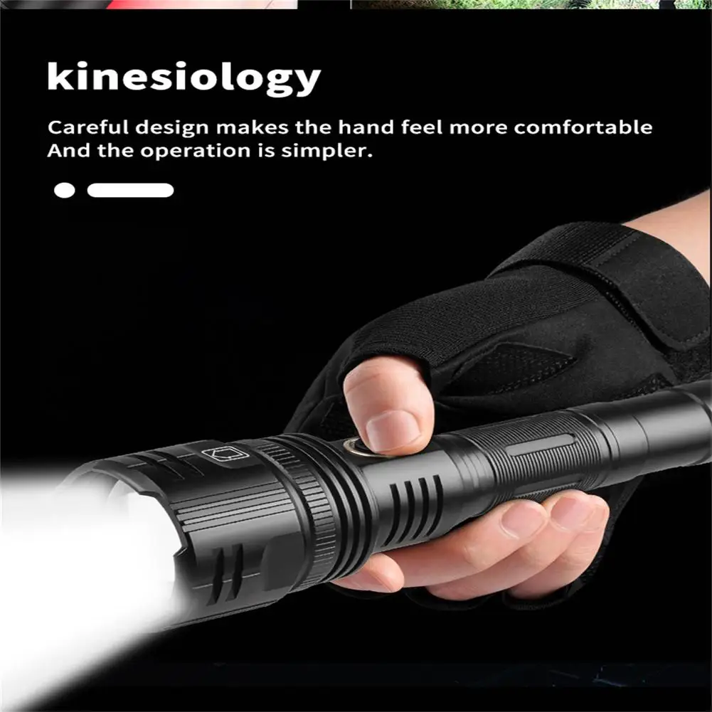 

Xhp90 30w Flashlight Super-bright Telescopic Zoom Rechargeable Extension Tube Design Long-range Torch Powerful Waterproof LED