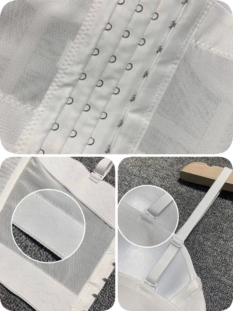 Sexy Black Transparent Bra Mesh Push Up Bralet Women's Tube Top Corset Bustier Bra Club Party Crop Top Lingerie Plus Size