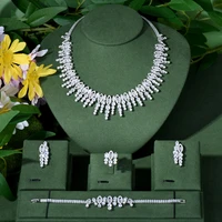 luxury geometric 4pcs uae jewelry set for women wedding party zircon indian african dubai bridal jewelry set n 83