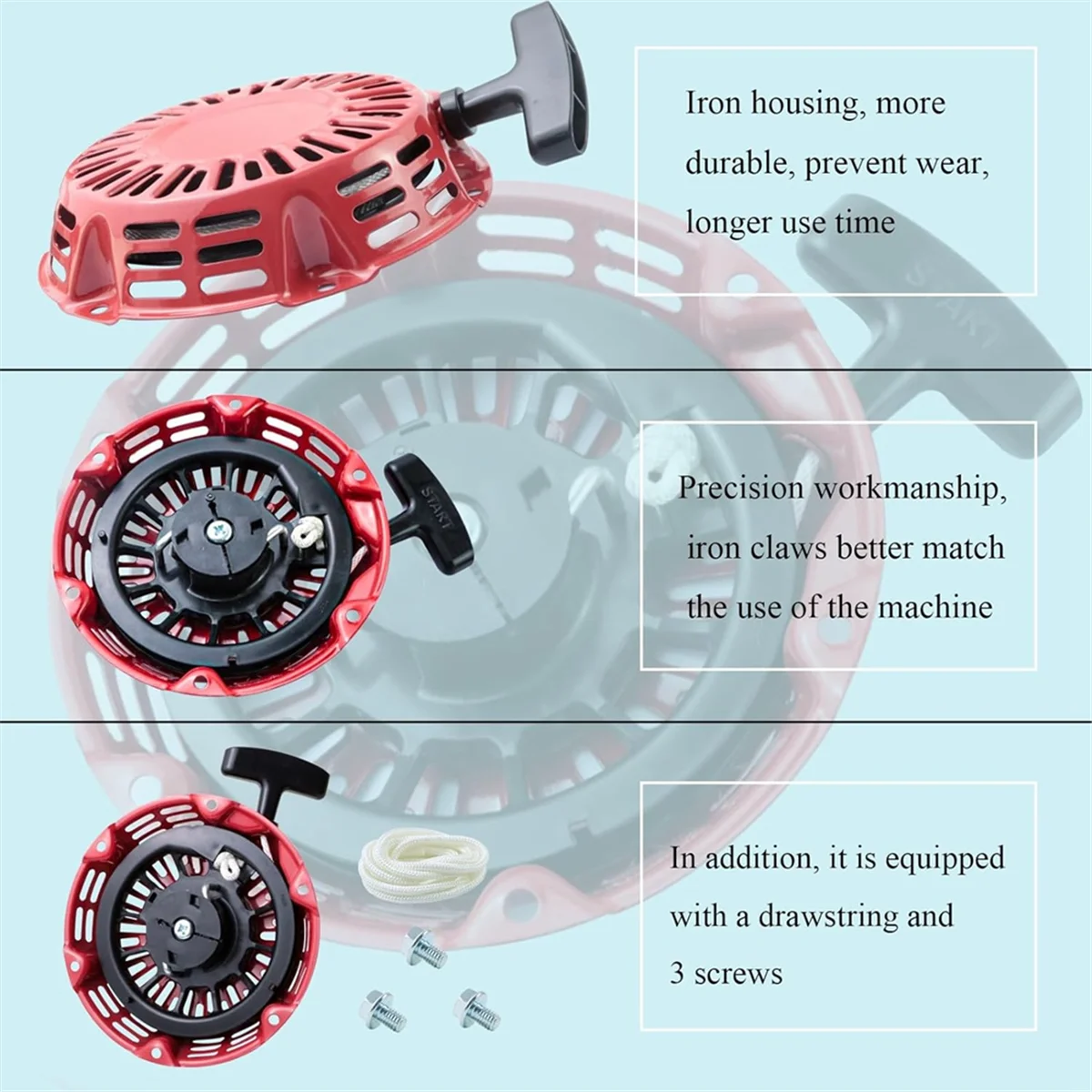 Узел тягового запуска для двигателя GX200 GX160 5 6 л.с. с изогнутой собакой стержня