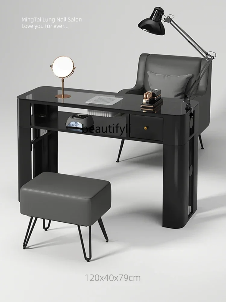 Стеклянный стол для маникюра