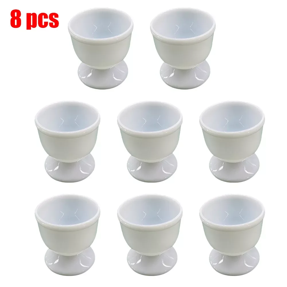 

NEW2022 4/8pc White Egg Cup Holder Hard Soft Boiled Eggs Holders Cups Kitchen Breakfast Banquet Eggs Supplies Kitchen Accessorie