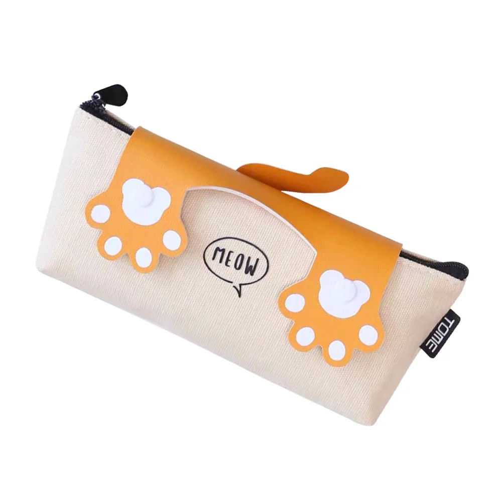 

Canvas Pen Bag Canvas Pen Pouch Lovely Pouch Portable Stationery Pouch
