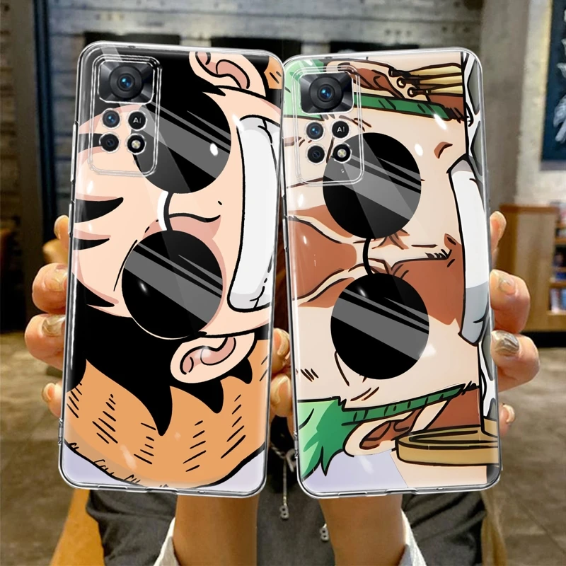 

For Xiaomi Redmi Note 9S 7 8 9 10 11 12 4G 5G Pro 11T 10S NOTE11 10Pro 8T Fashion One Piece Anime Luffy Chopper Cool Cover Case