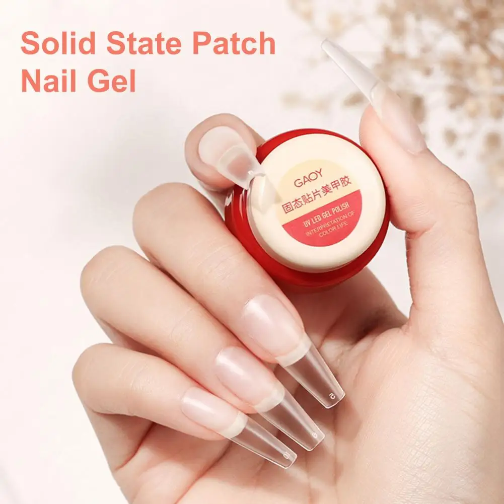 

Solid Nail Adhesive Beauty Non-stick Hand Non-falling Solid Gel Polish Nail Art Manicure Glue Gel for Female