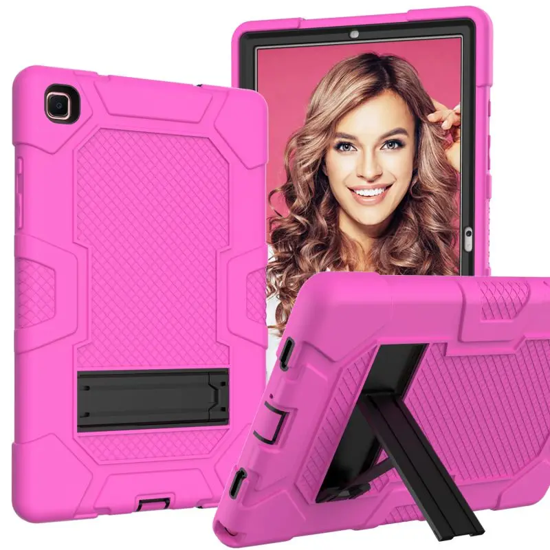

Samsung Galaxy Tab A7 10.4 Inch 2020 SM-T505 T500 T507 Multiple Protection Heavy Armor Case with Bracket Hit Color Tablet Cover