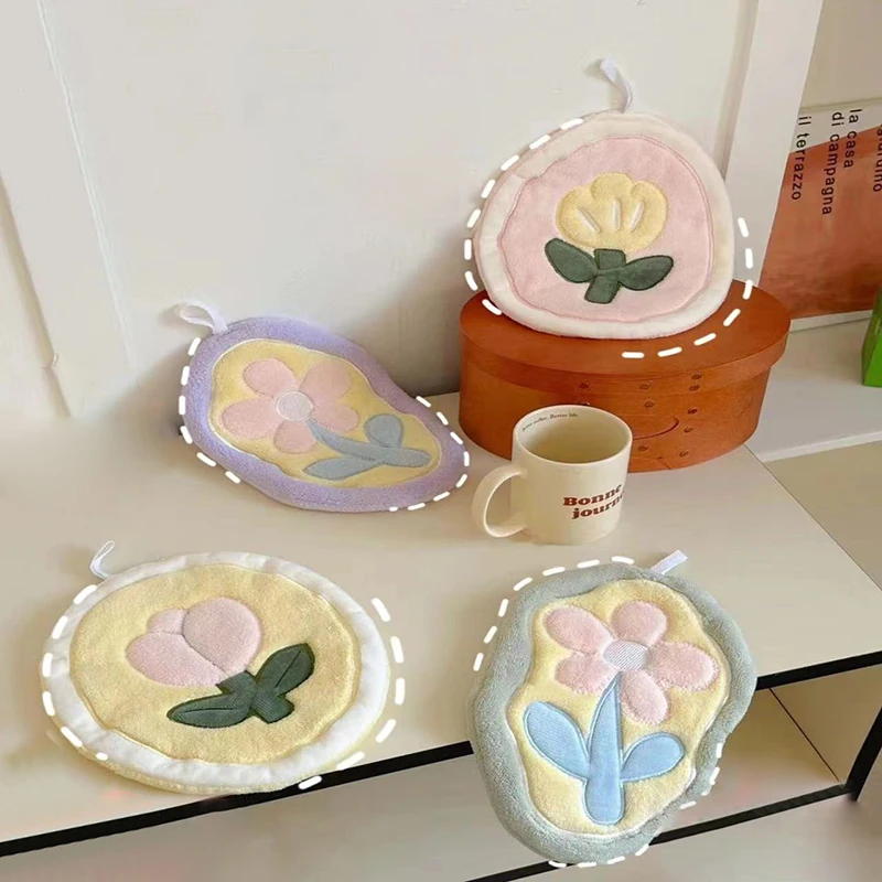 Милый коралловый бархатный тюльпан искусственная кухня подвесные полотенца