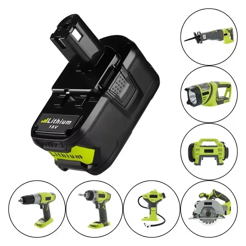 Литиевая батарея для Ryobi 18 в RB18L50 6.0Ah подходит RB18L25 RB18L15 P108 P102 P103 аккумуляторная с