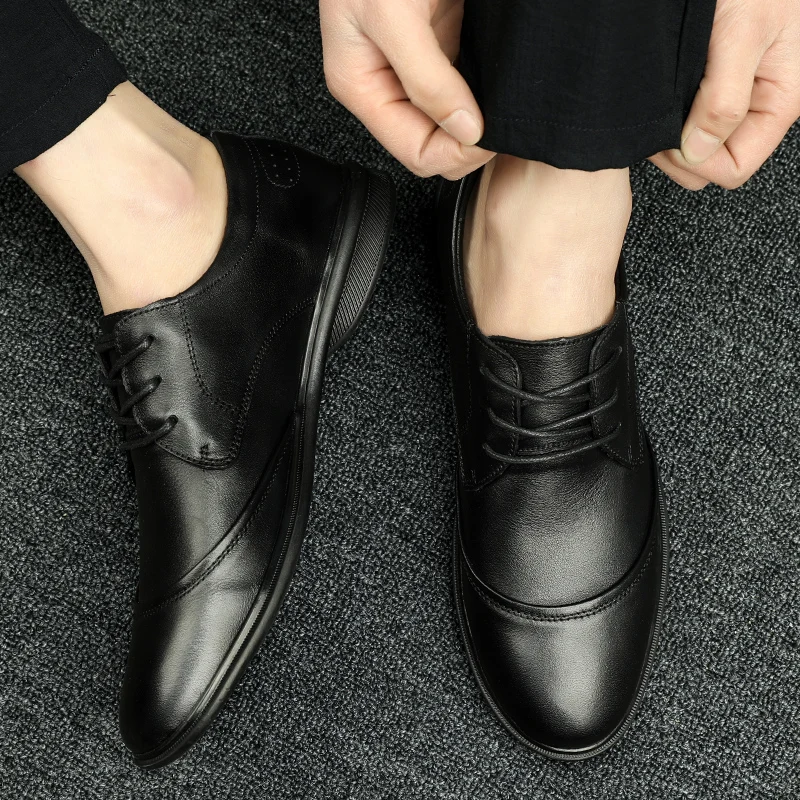 Luxury Brand Men's Genuine Leather Shoes Retro Men's Formal Shoes Anti Slip Men's Business Shoes Versatile Men's Casual Shoes