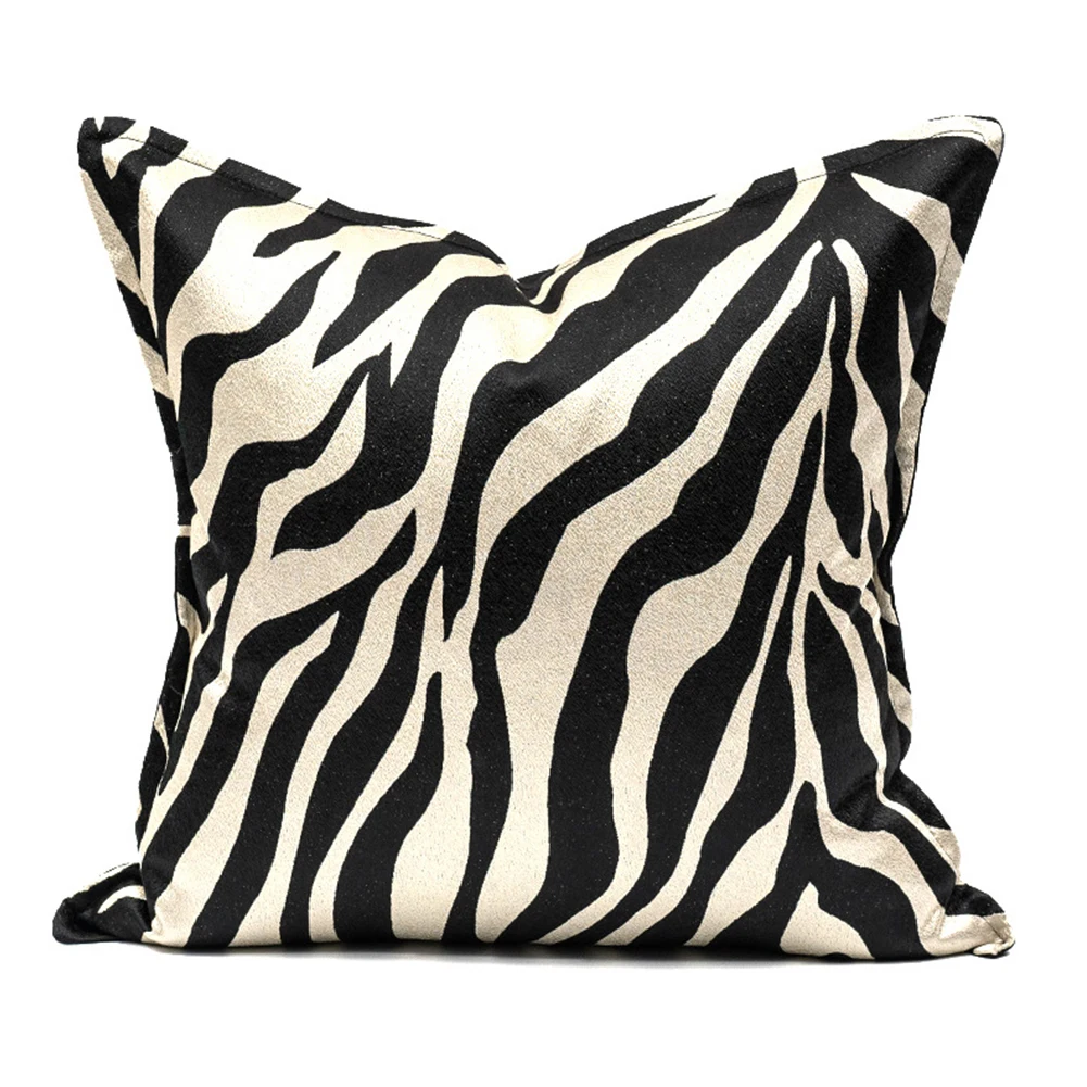 

Zebra Pattern Cushion Cover Patchwork Sofa Pillowcase Home Decoration Cushion Cover PU Pillow Cover Pillowcase 45*45cm 30*50cm