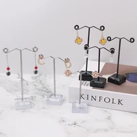 mini metal earring stand acrylic three piece earrings earrings display stand jewelry stand