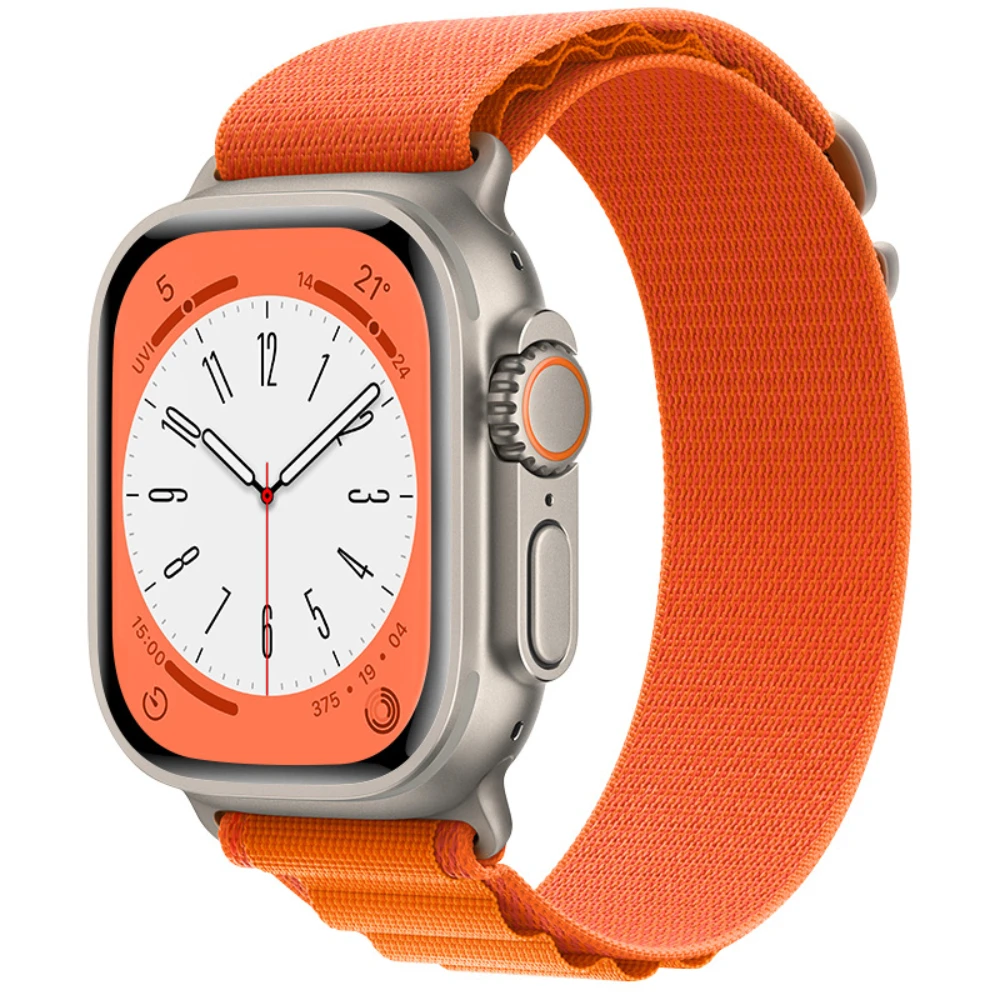 Фото Ремешок Alpine для Apple Watch Band 49 мм 45 мм 41 мм 44 мм 40 мм, нейлоновый браслет для наручных часов iWatch Series 3 4 5 SE 6 7 8 Ultra №4