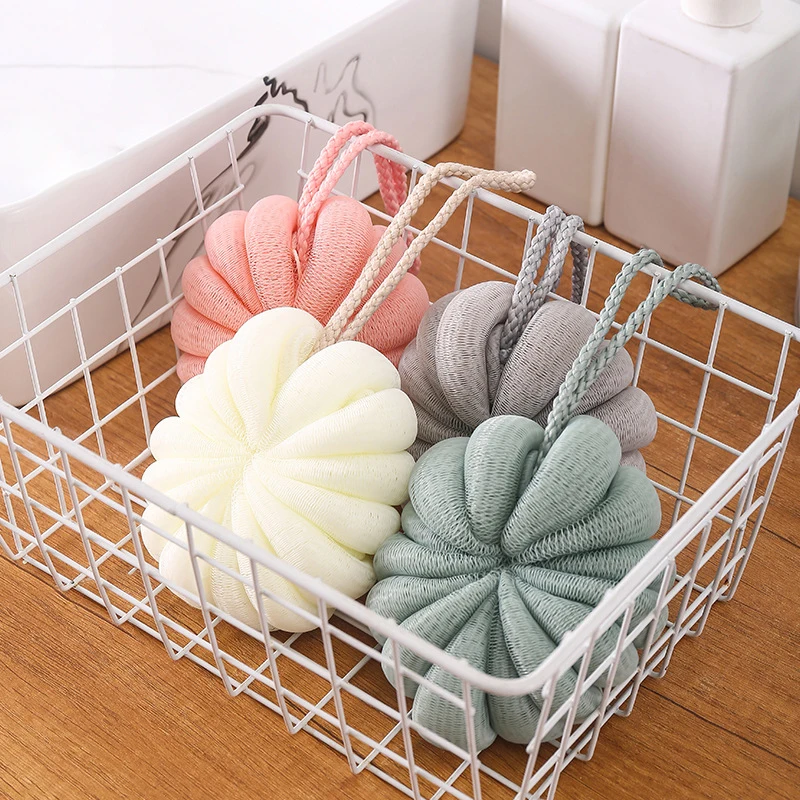 

Daily Necessities Household Bath Ball Soft Large Household Bathroom Pumpkin Flower Pumpkin Foaming Ball Flower Back Bathing Bath