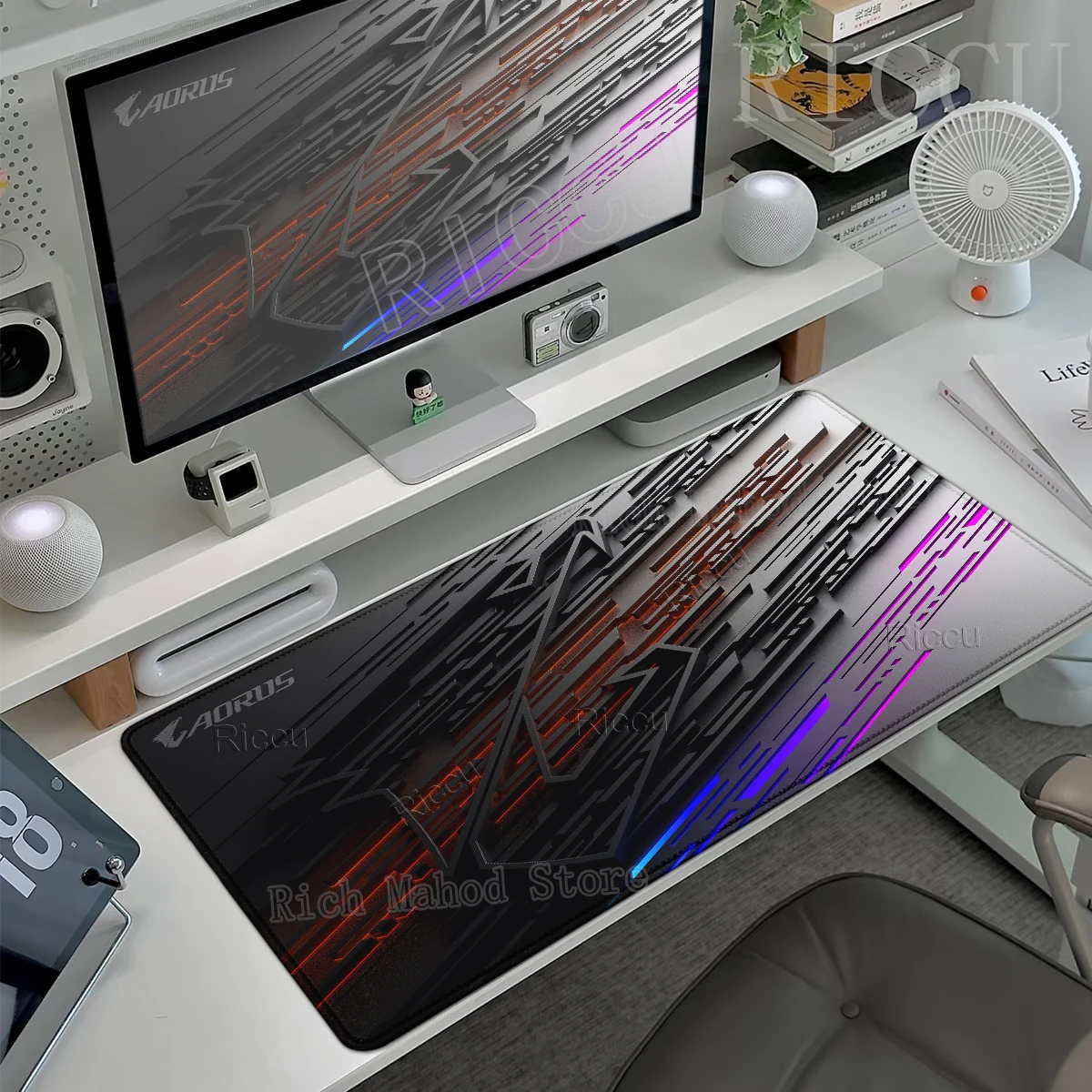 Фото Большой игровой коврик для мыши AORUS XXL, офисный коврик для ноутбука, коврик для игровой мыши ПК, коврик для киберспорта, аксессуары для клавиатуры, настольный коврик для стола №3