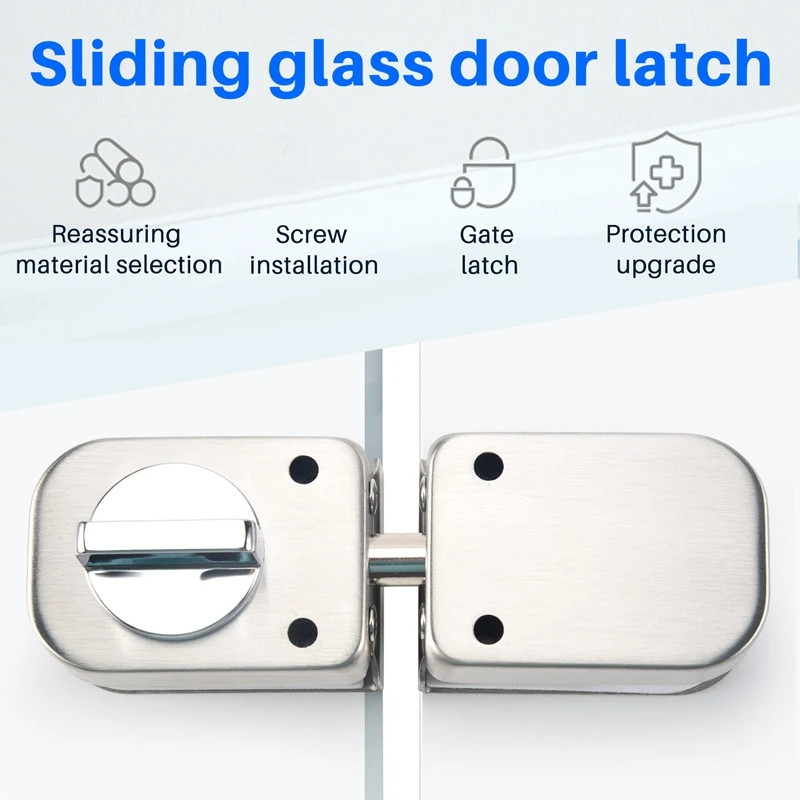 Нержавеющая сталь стеклянные дверные защелки замок/болт 138А без сверления для