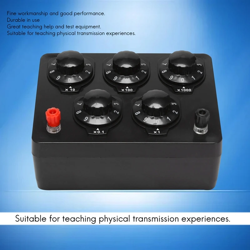 Черный блок сопротивления железный переменный десятичный резистор 0-9999 9 Ом 165X125x60