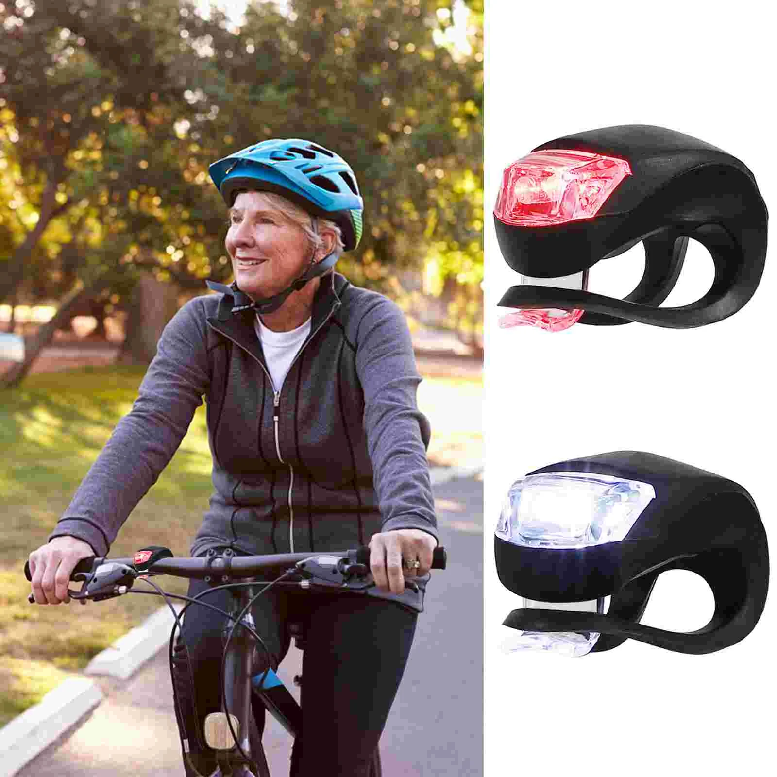 

8pcs Bike Bike Mountain Bike Front Rear Lights Tail