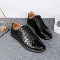 leather genuine man shoes business casual board flat heel low round head luxury brand lazy shoes for mens men designer sneakers