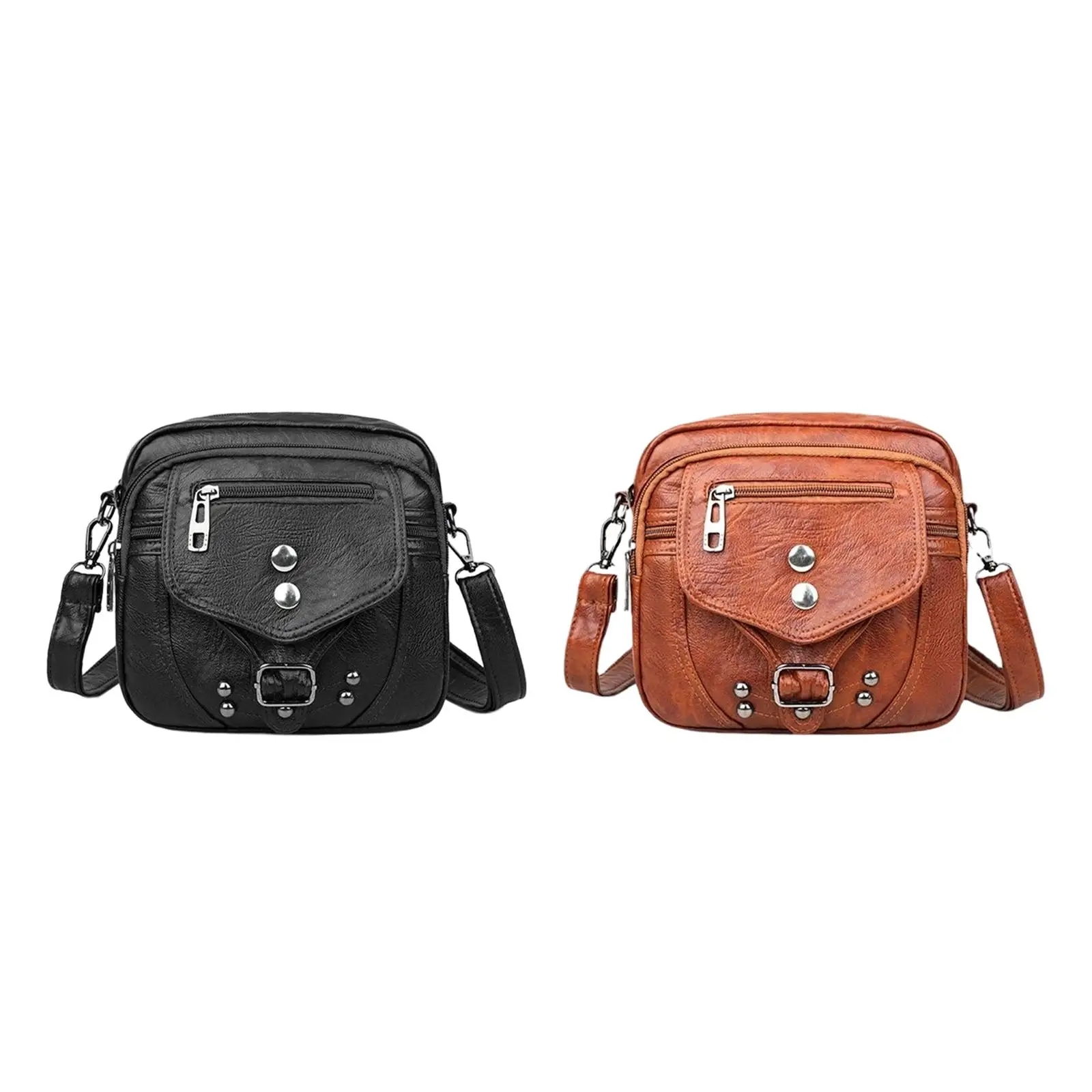 

Fashion Women Shoulder Bag PU Leather with Detachable Strap Girls Pouch Durable Handbag Purse for Shopping Travel Party