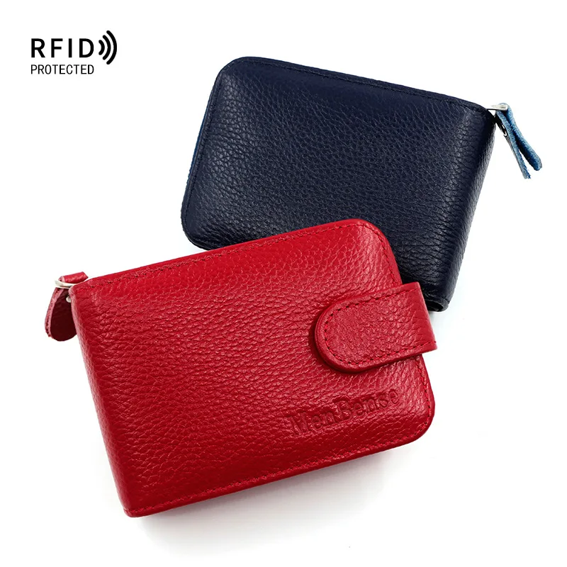 

2022 New Anti-theft ID Credit Card Holder Fashion Women's Slim PU Leather Pocket Purse Wallet for Women Men Female