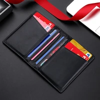 men minimalist slim card holder genuine leather card wallet slim line ultra thin mini small rfid passport id card holder male
