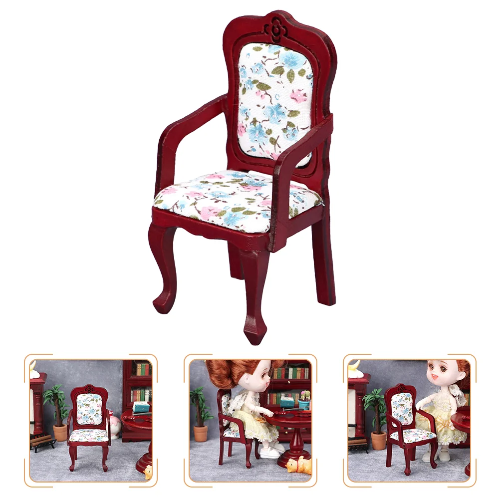 

Mini House Armchair Decor Miniature Armchair Micro-scene Chair Adorn