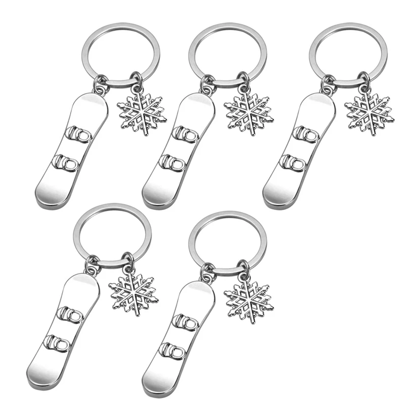

5 Pack Snowboarder Gift 3D Snowboard Keychain Snowboarding Keychain Snowboard Key Ring Snowboarder Team Gift