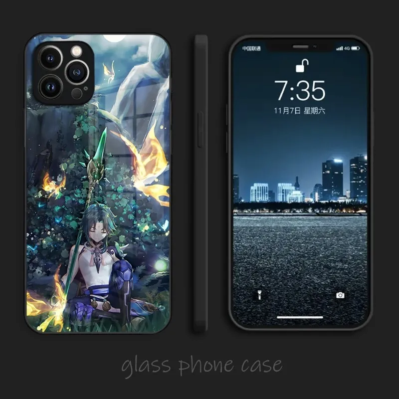 Чехол для телефона Genshin Impact Xiao IPhone 12Pro 12 13 11 Pro Max Mini X XR XS 8 7 6s Plus SE 2020 чехол из