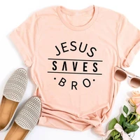 jesus saves shirt christian tshirt religious t shirt with saying summer clothes women aesthetic graphic tee streetwear tops l