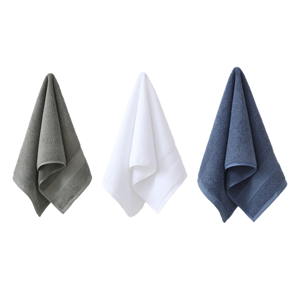 

Thickened Bath Towel Solid Color Cotton Towels Comfortable Water Absorption Washcloth Househoud Travelling 140x70cm