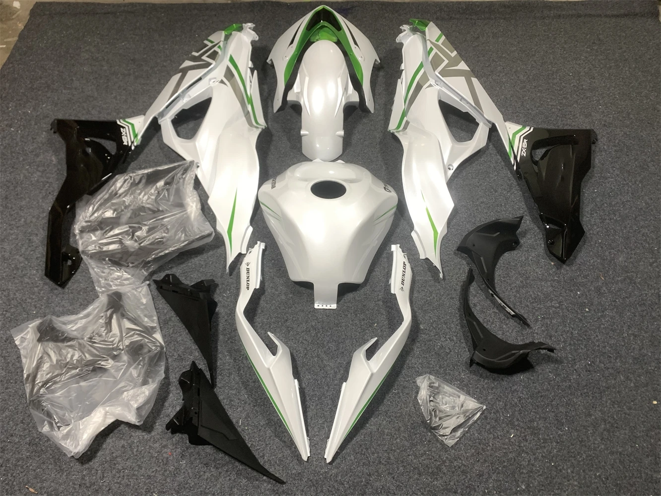 Фото Shukerr Moto Abs пластиковый комплект обтекателя мотоцикла, кузов спортивного велосипеда, подходит для Kawasaki Zx-6R 2024 Zx-6R 636 Zx6R 2024, белый №2