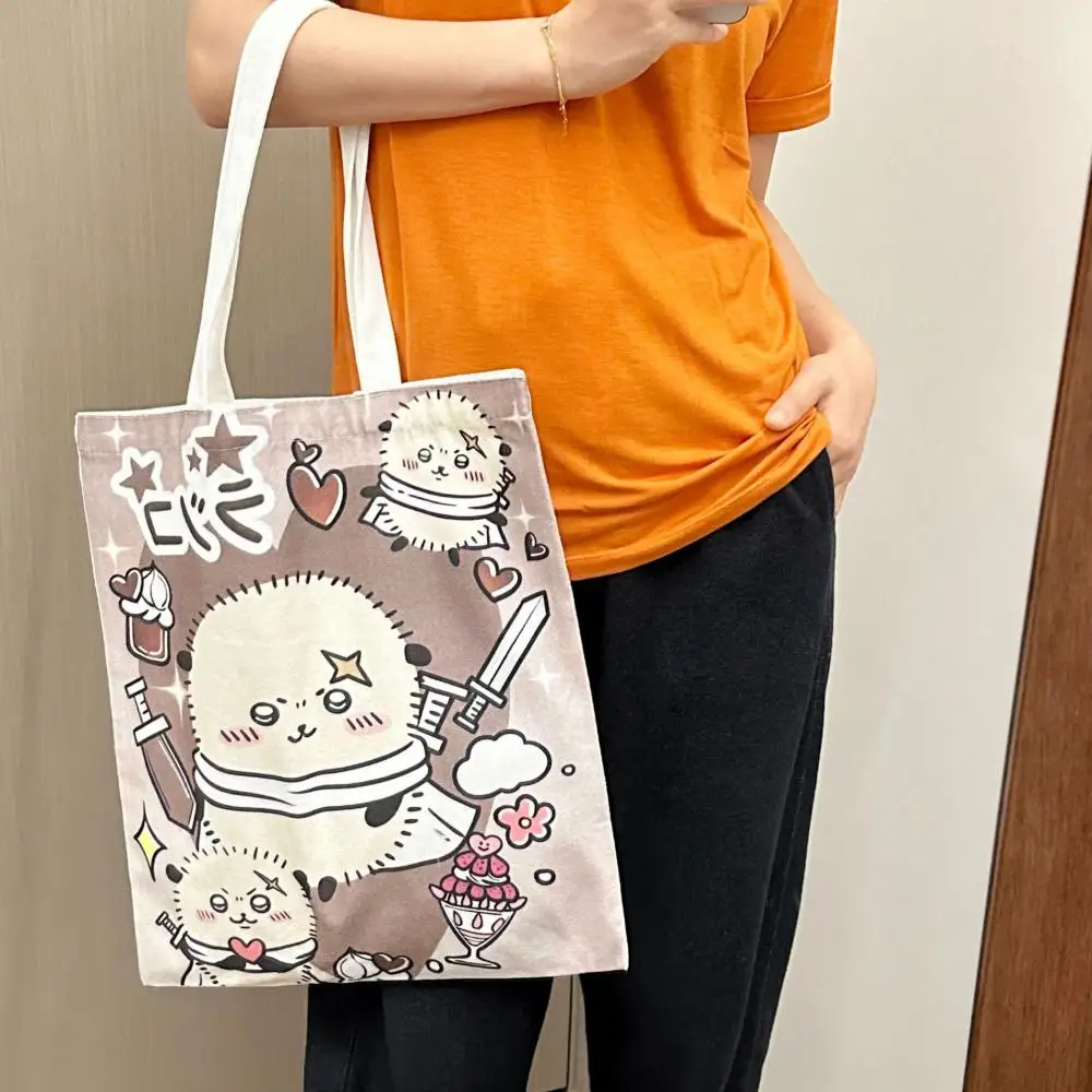 Холщовые сумки Kawaii Chiikawas через плечо с мультипликационным анимационным рисунком