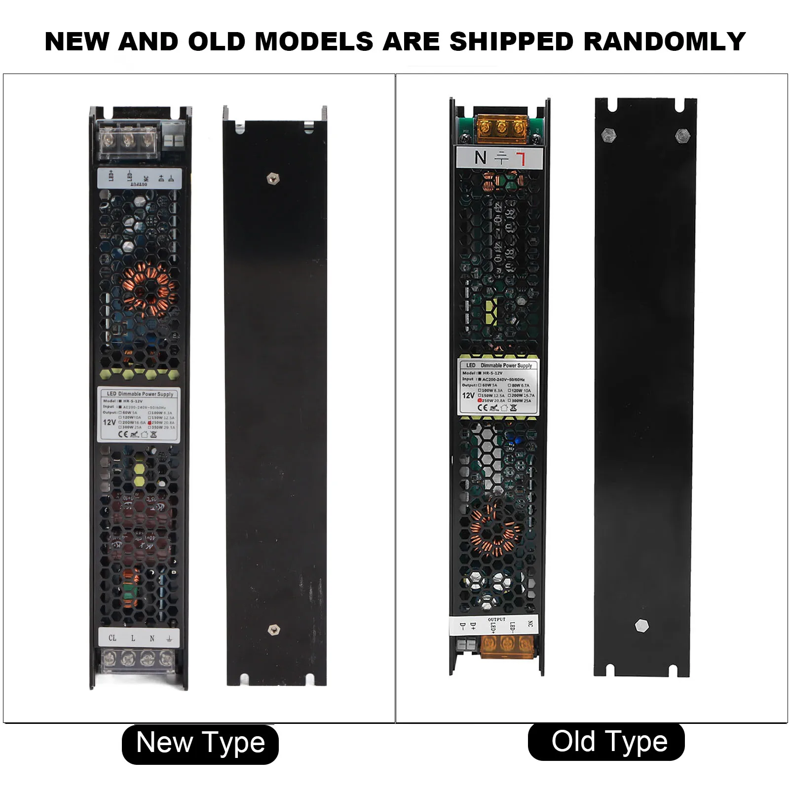 Корпус из алюминиевого сплава источника питания мощностью 250 Вт с SCR 0 ~ 10V PWM DALI Control