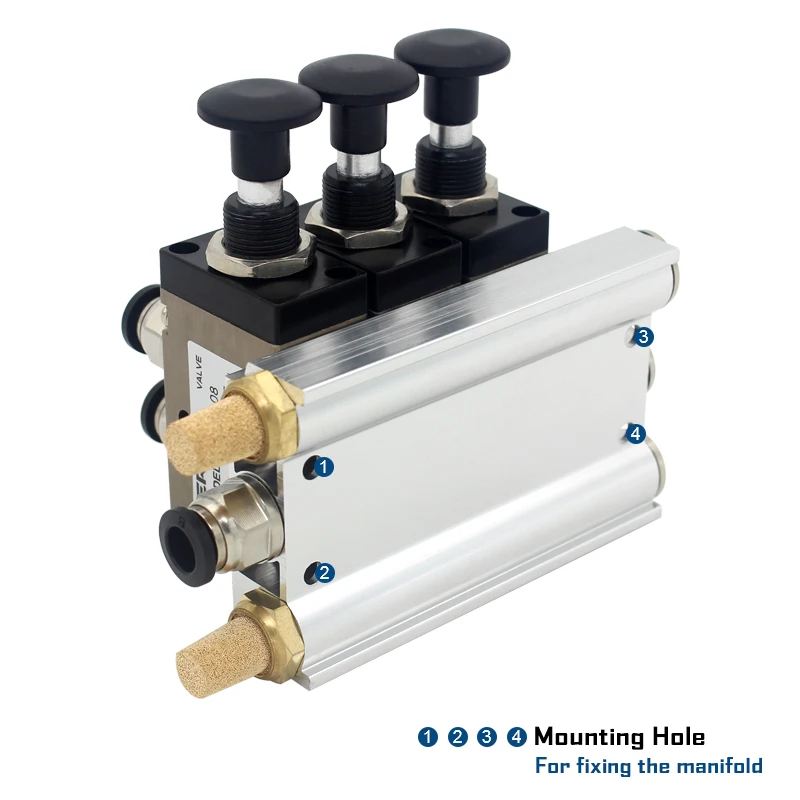 4L210-08 4R210-08 Ручной клапан 2-ходовой 5-позиционный двухтактный пневматический