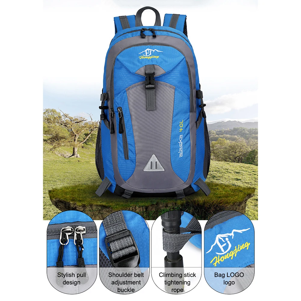 40L Quality Nylon Waterproof Travel Backpacks Men Climbing Travel Bags Hiking Backpack Outdoor Sport Camping Bag Women Backpack