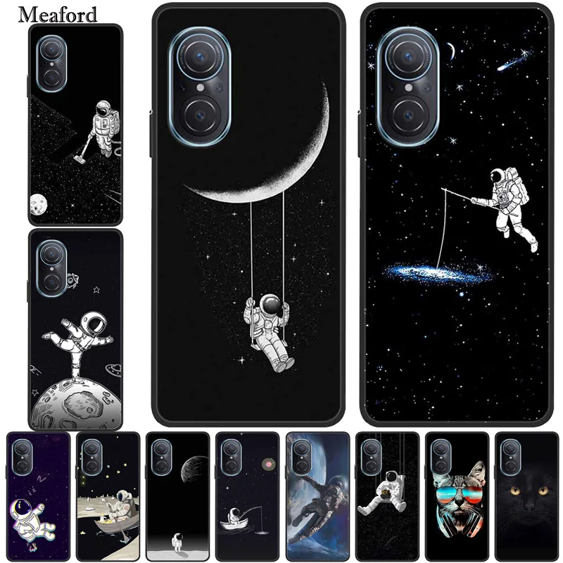 

Case For Huawei Nova 9 SE Astronaut Silicone TPU Soft Phone Back Cover For Huawei Nova9 SE Funda Space Shockproof Coque JLN-LX1