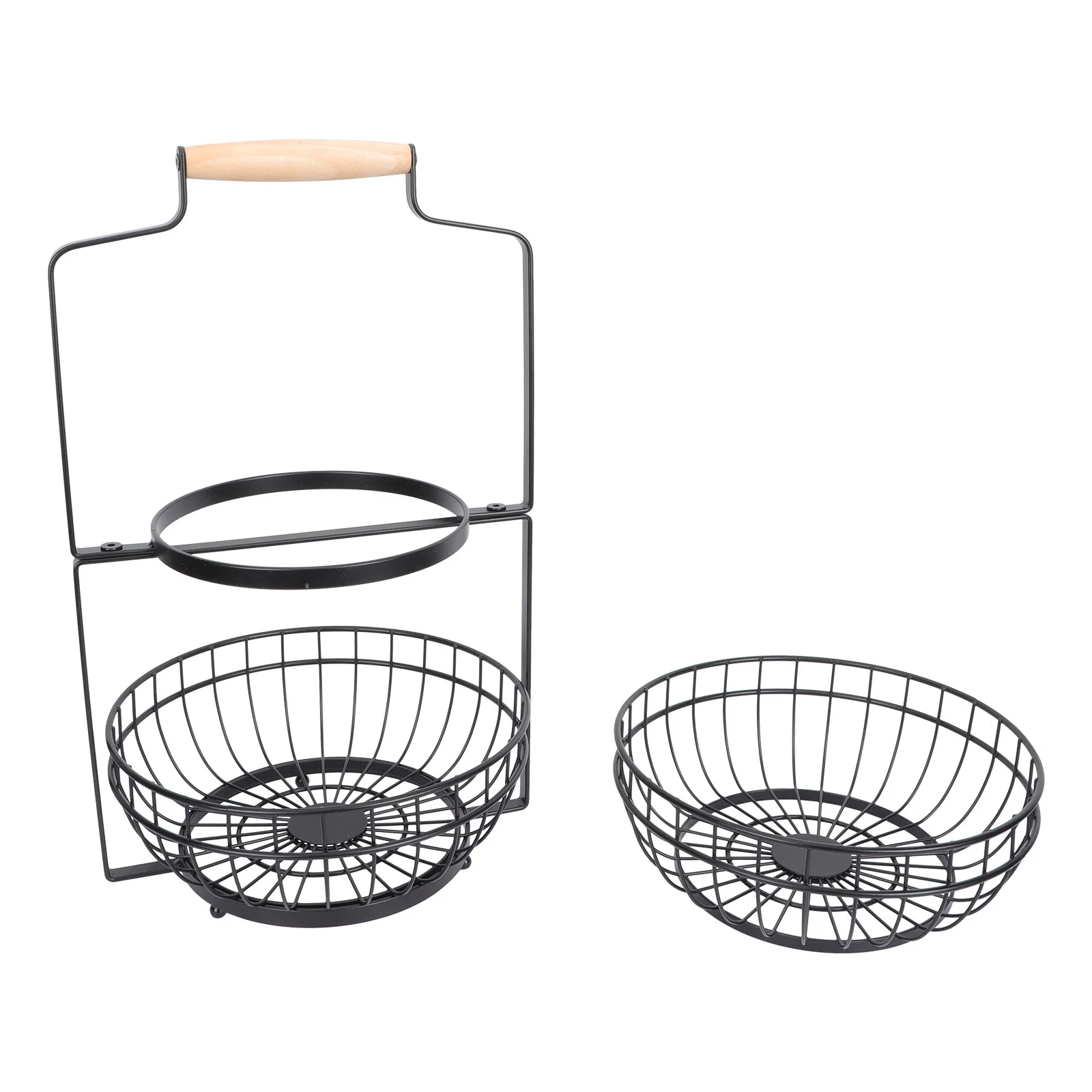 

Double-Tier Fruits Basket Dining Room Organizer Fruit Storage Stand Snack Holder