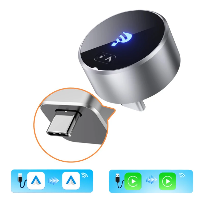 

Беспроводной Адаптер Getpairr MINI Для CarPlay И Android Auto С Двойным Wi-Fi И Автоматическим Подключением, USB Type-C Для V...