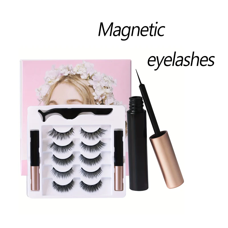 Magnetic Eyelashes Suck Reusable Natural Magnetic  Magnet Eyeliner Nagaraku Extension Kit Eyeliner Waterproof Lash Extension Kit
