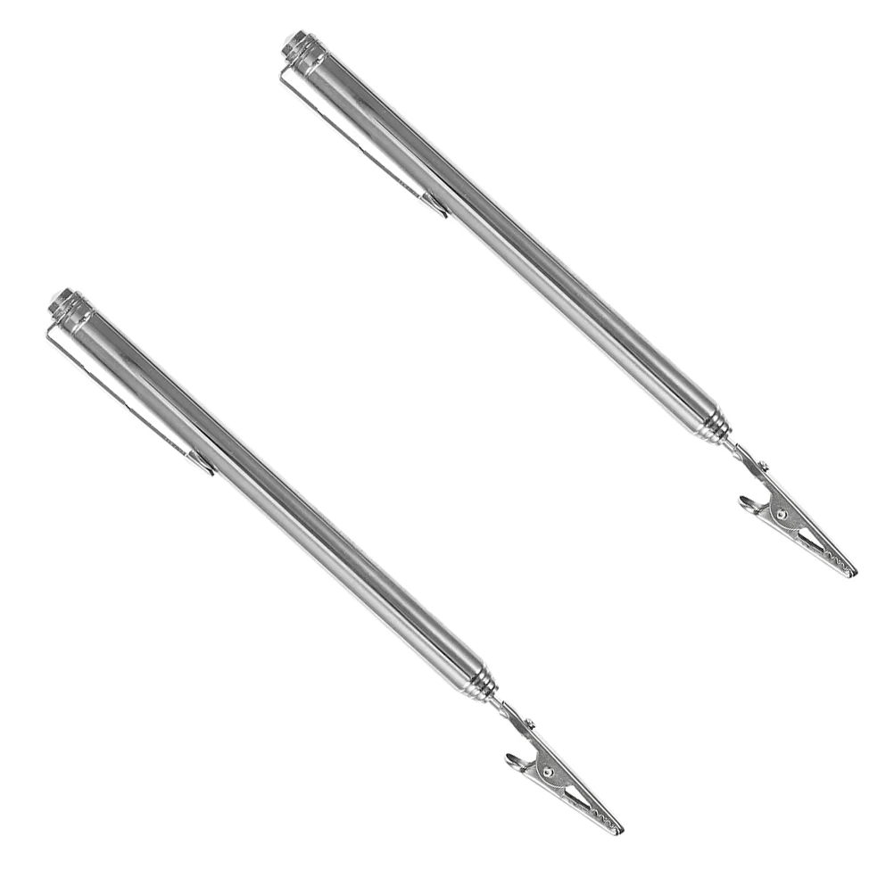 

2pcs Retractable Pen Type Clips Pen Type Clips Retractable Alligator Clamps